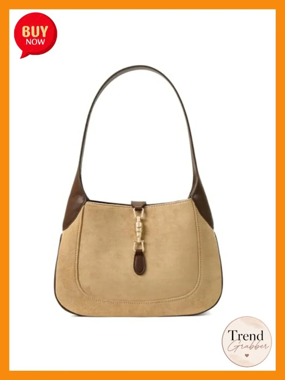 Vegan Leather Hobo Bag with Push-Lock Top Handle Shoulder Bag